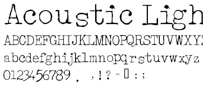 Acoustic Light font
